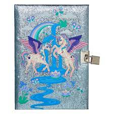 สมุดโน๊ต Smiggle- A5 Lock file -Fly away- unicorn