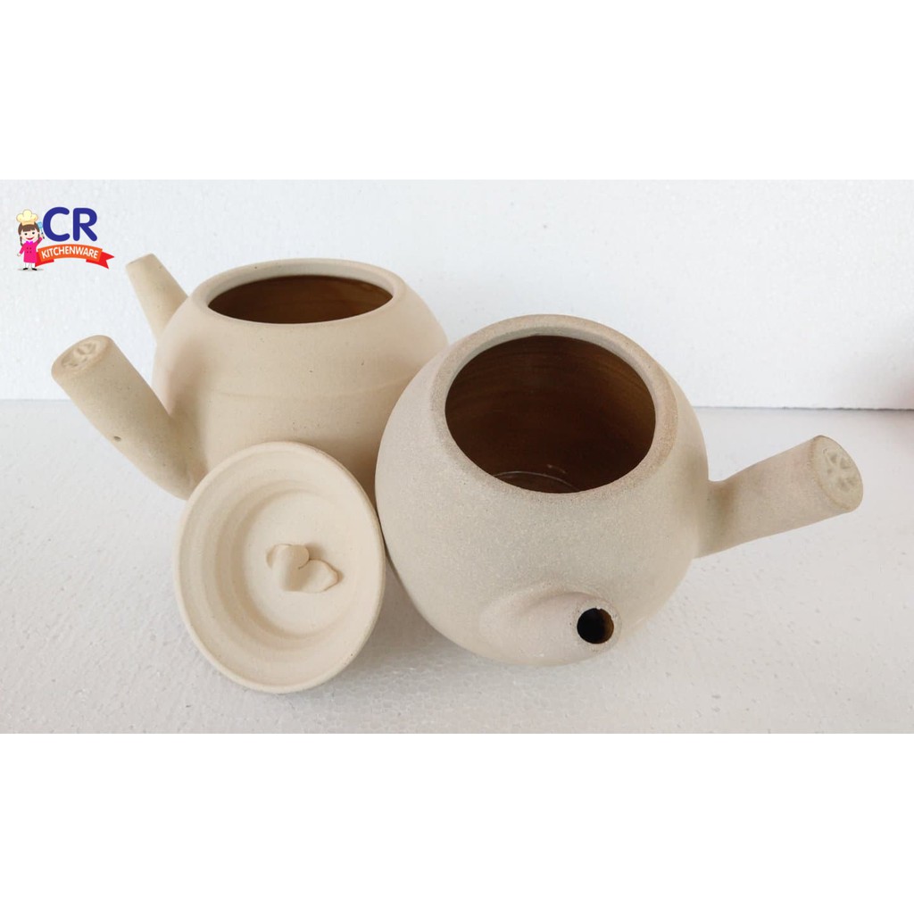 หม้อต้มยาจีนดินเผาพร้อมฝา มีให้เลือก 2 ขนาด 1 ลิตร, 2 ลิตร