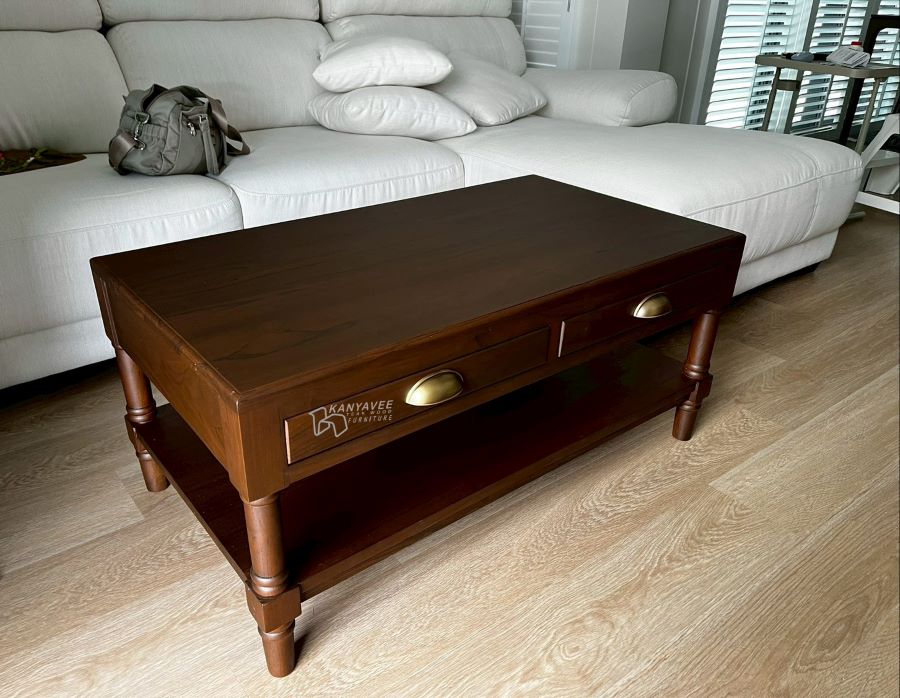 โต๊ะกลางโซฟา สีวอลนัทเข้ม