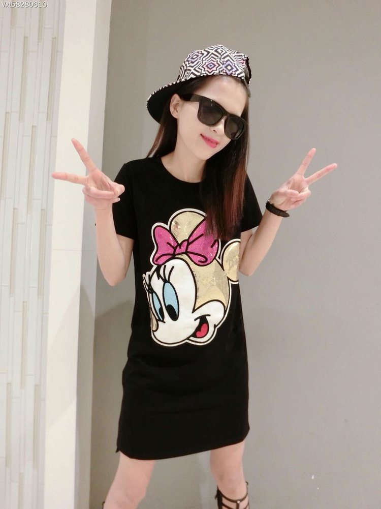WD20/ชุดเดรส Mickey ใส่เล่นก็ได้ใส่เที่ยวก็เท่