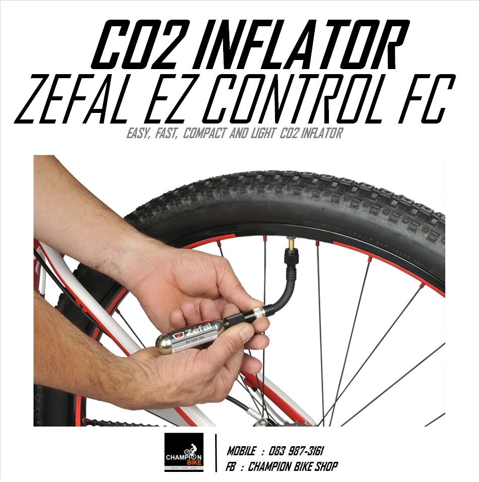 หลอดก๊าซเติมลมยางพร้อมหัว ZEFAL : CO2 INFLATOR