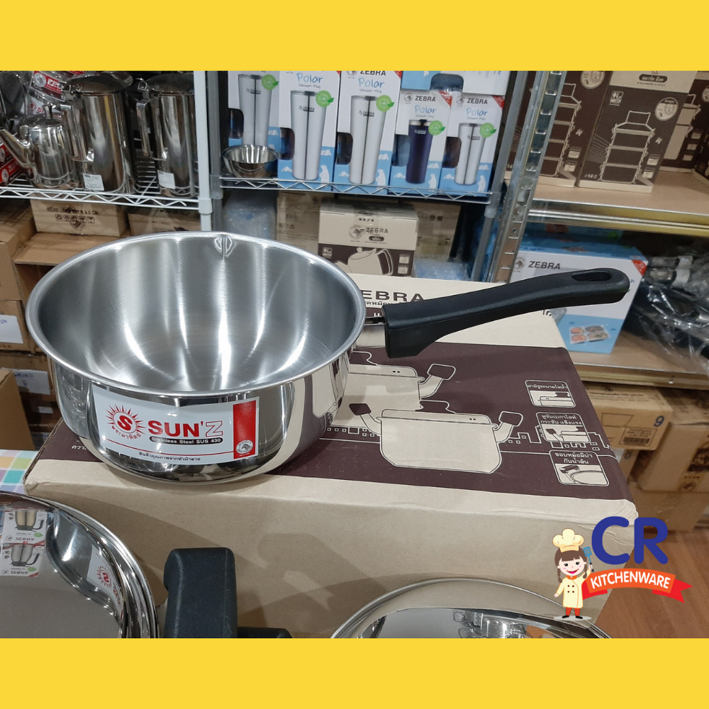 SUNZ หม้อด้ามญี่ปุ่น 18 ซม. ตราพระอาทิตย์ (เครือหัวม้าลาย)