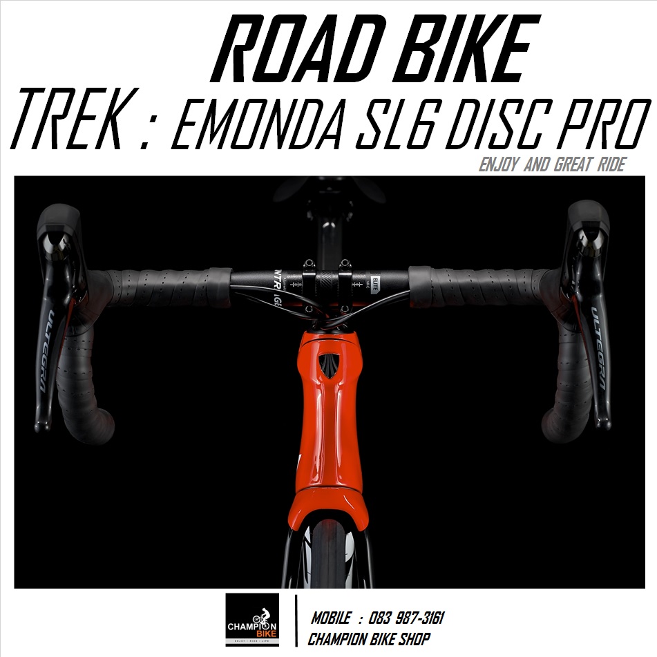 จักรยานเสือหมอบ TREK EMONDA SL 6 PRO DISC 2022 ROAD BIKE สีดำ-แดง