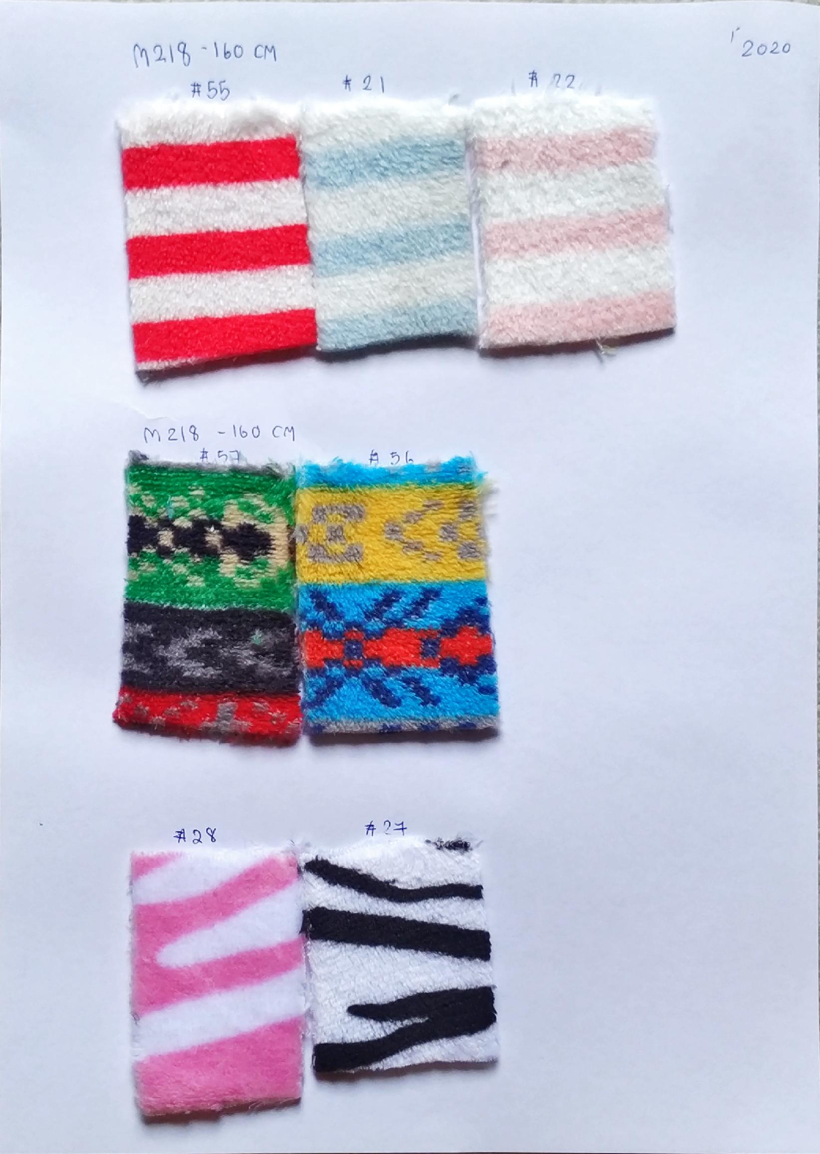 ผ้าขนสั้นสองหน้าลายริ้ว สก๊อต หลากสี น่ารัก coral fleece print ผ้าทำผ้าห่ม ผ้าทำหมอน ผ่้าทำเสื้อคลุม ผ้าทำเสื้อหนาว หน้าผ้า 62'