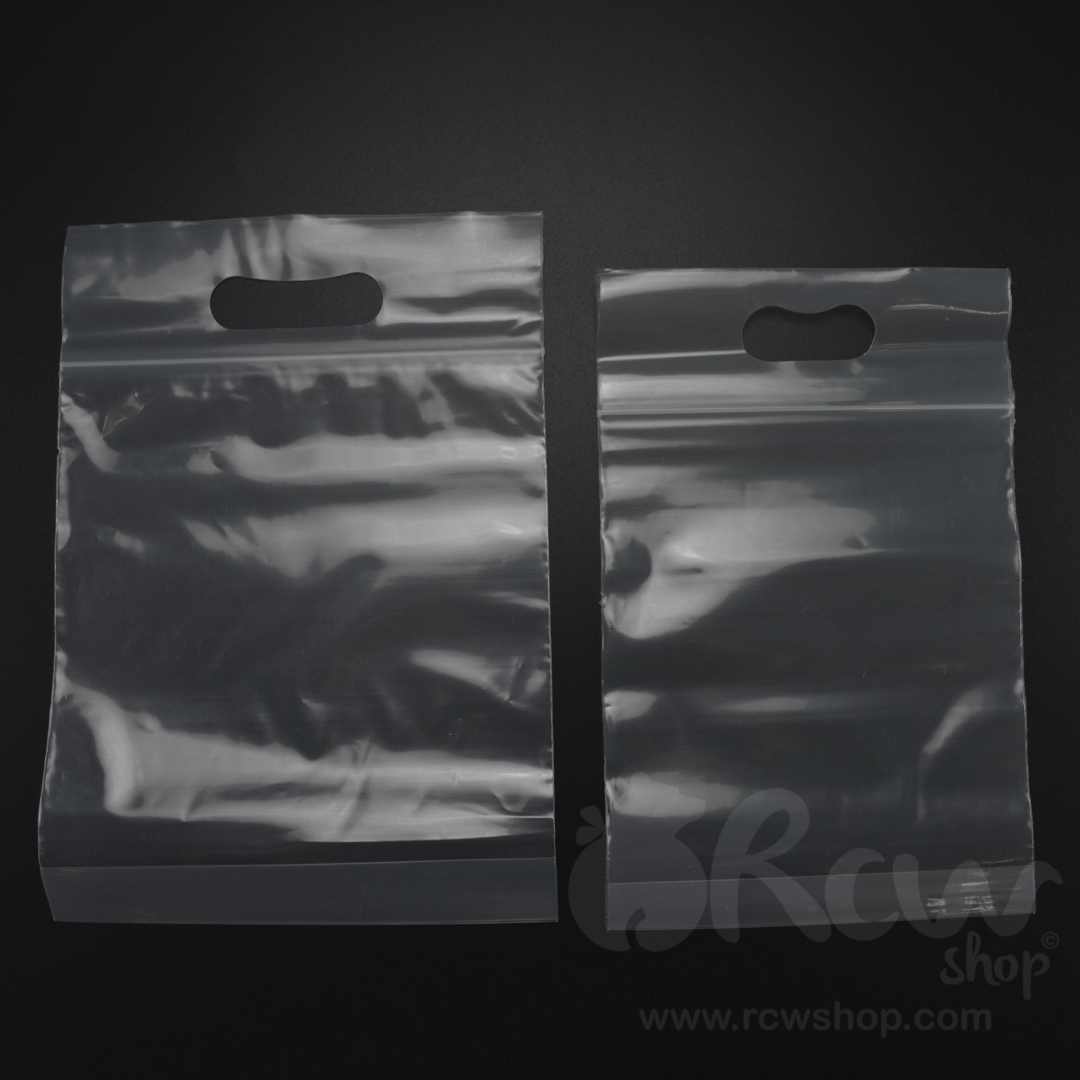 ถุงซิปล็อคมีหูหิ้วได้ (ซิปเจาะ) PE 1กิโลกรัม