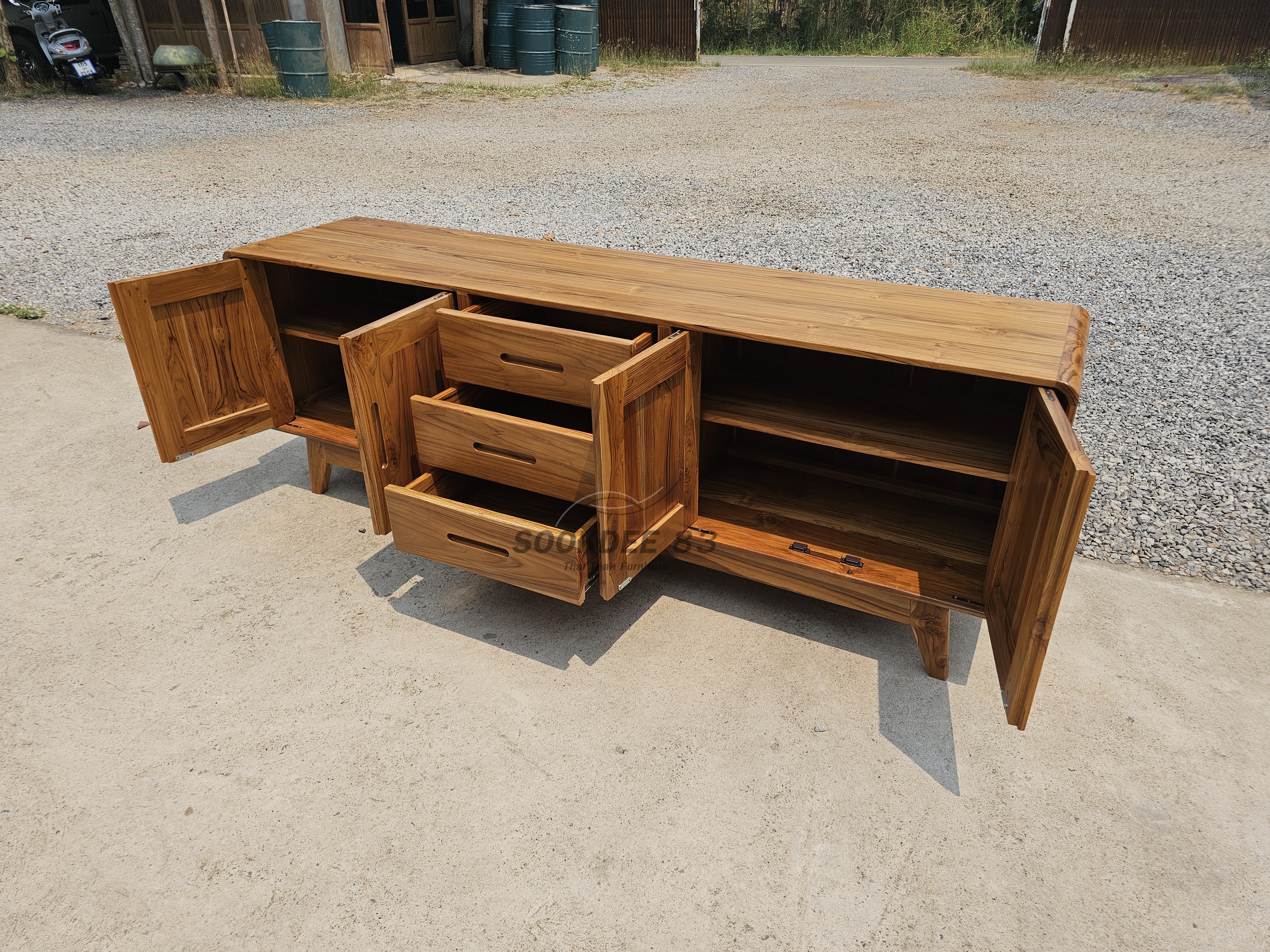 ชั้นวางทีวีบานเรียบ