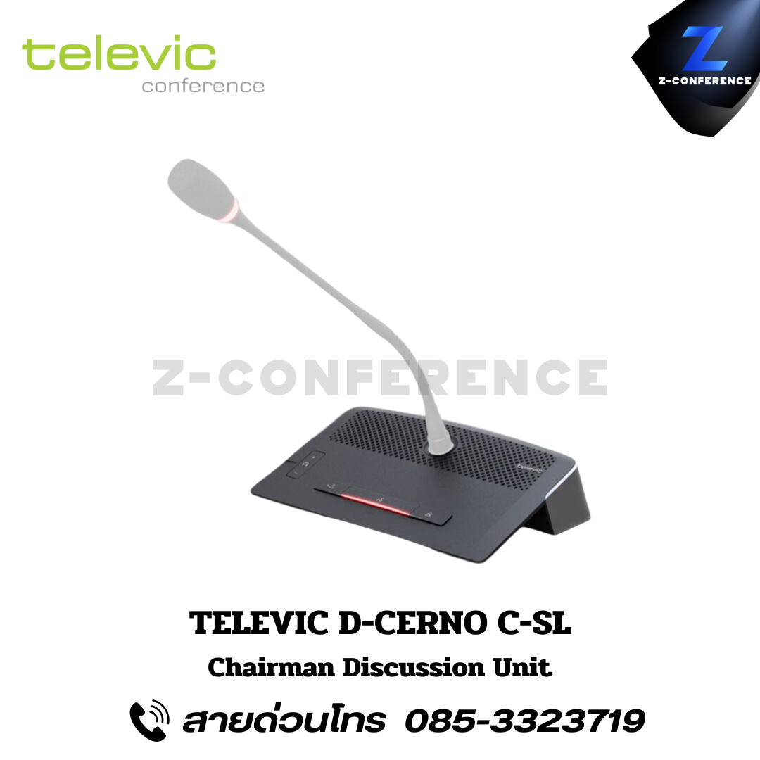 TELEVIC D-CERNO C-SL Chairman Discussion unit. ไมค์ประชุม, ชุดประชุม, ไมค์ห้องประชุม, ไมค์, conference