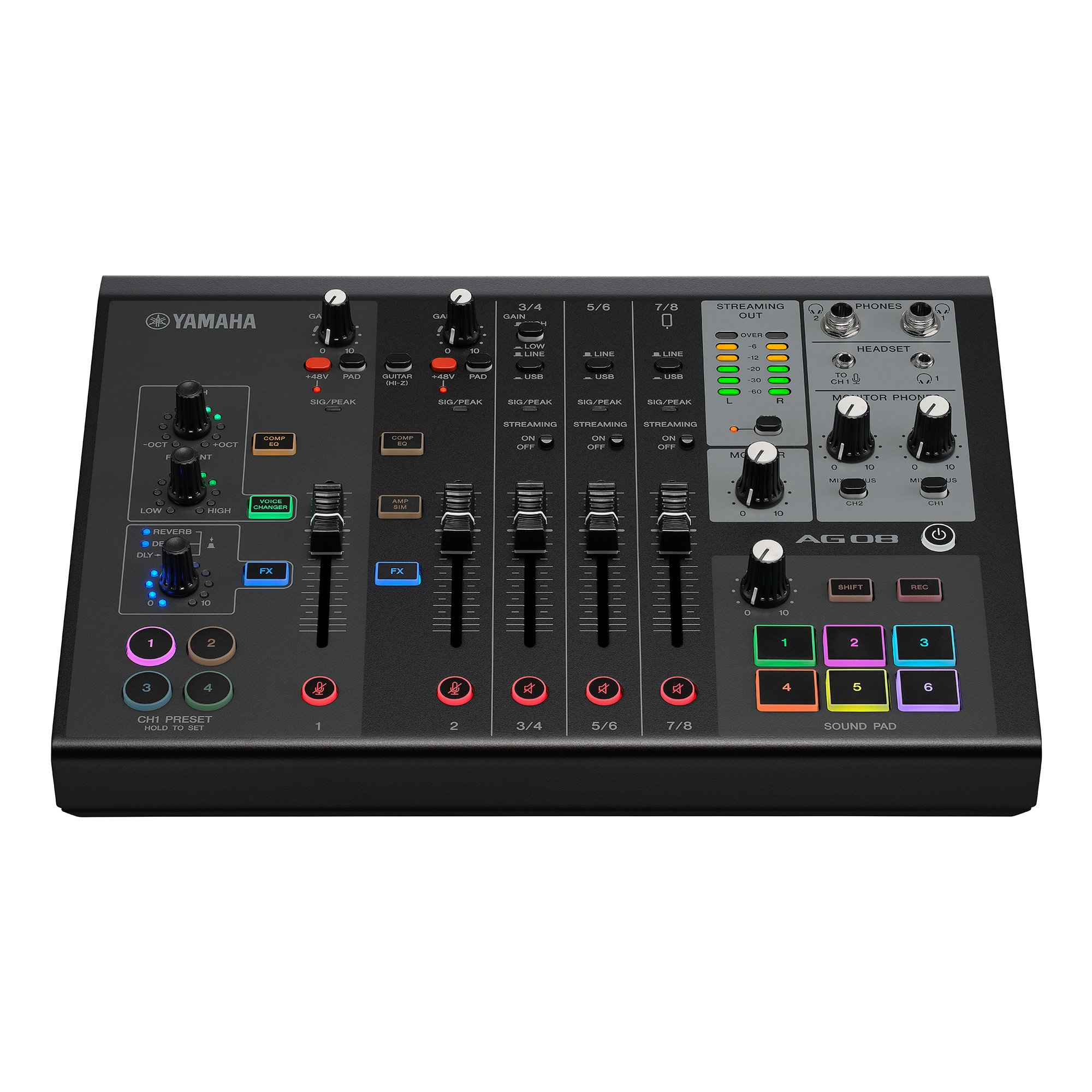 YAMAHA AG08 Live Streaming Mixer มิกเซอร์ , mixer , มิกเครื่องเสียง , มิกเซอร์ดิจิตอล , มิ๊กดิจิตอล