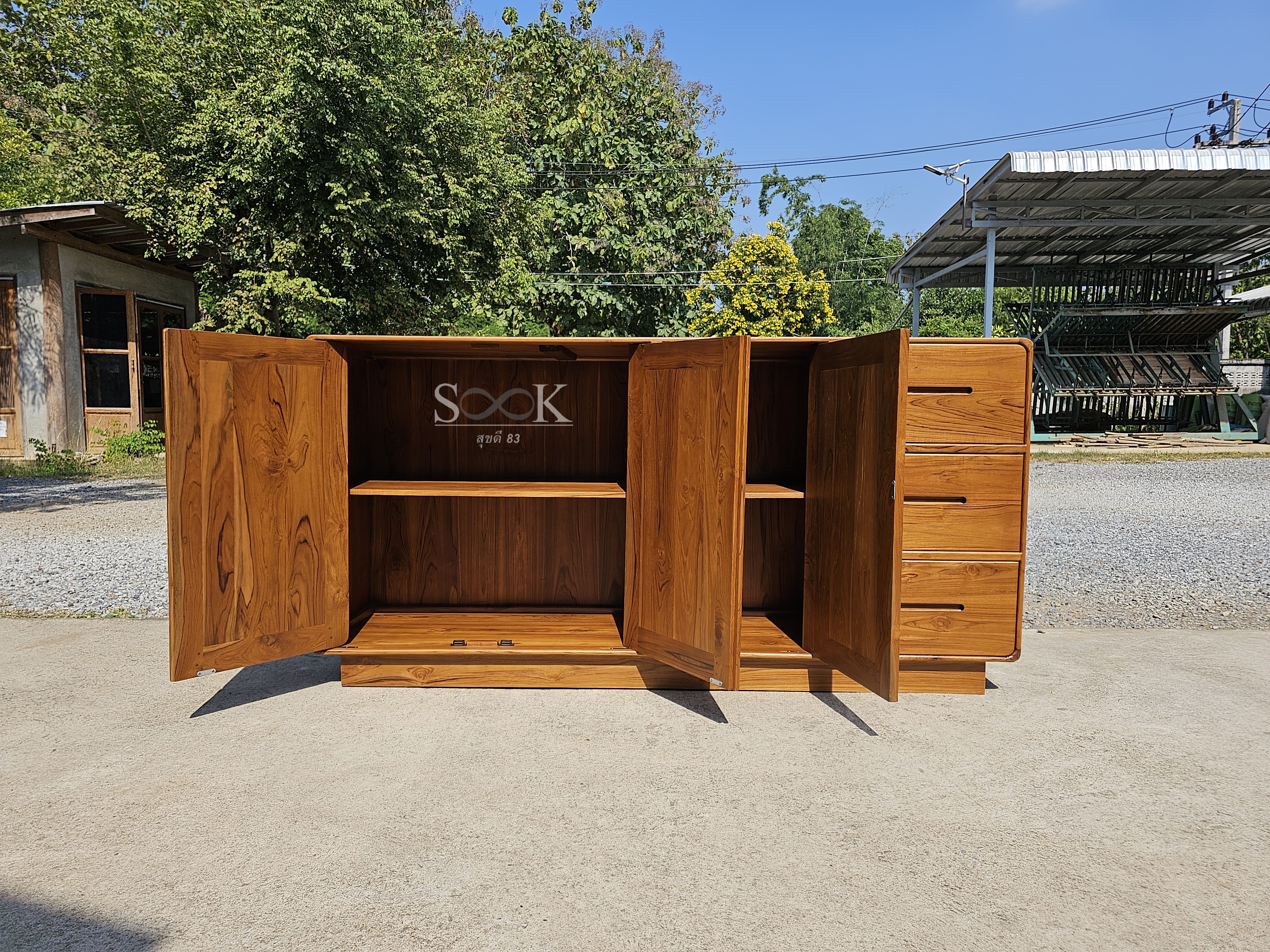 ตู้ไซด์บอร์ดเก็บของวางทีวี