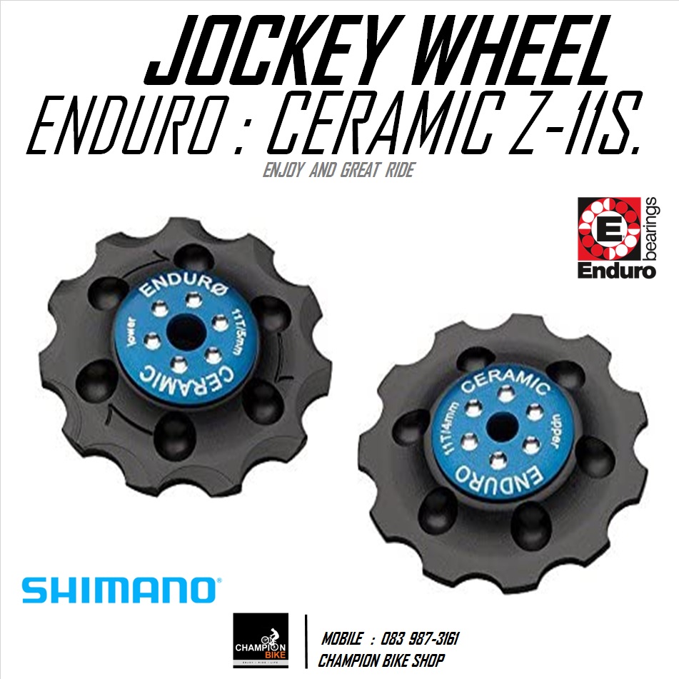 เฟืองตีนผีเซรามิค ENDURO : CERAMIC ZERO JOCKEY WHEEL FOR SHIMANO DERAILLEUR 11 SPEED สีน้ำเงิน