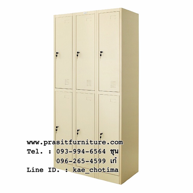 ตู้ล็อคเกอร์เหล็ก 6 ช่อง Zingular รุ่น ZLK-6106