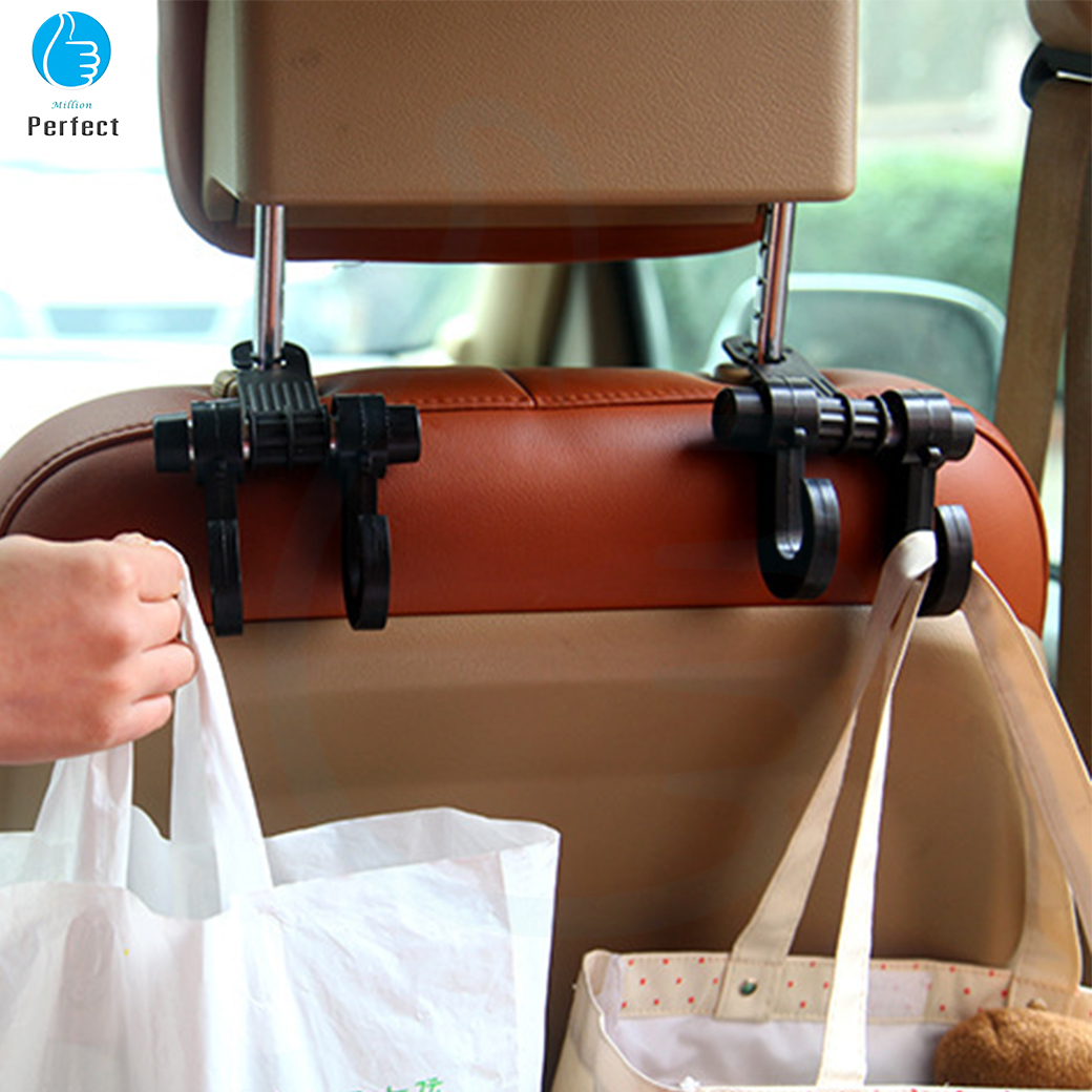 ที่แขวนของในรถ 2 ข้าง ที่แขวนของหลังเบาะรถ ตะขอแขวนของหลังเบาะรถ ตะขอแขวนอเนกประสงค์ รับน้ำหนักได้ถึง 20kg รุ่น HH2