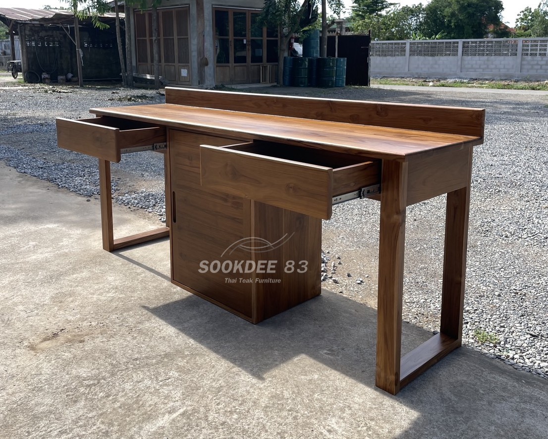 โต๊ะเขียนหนังสือผสมตู้บานเปิด
