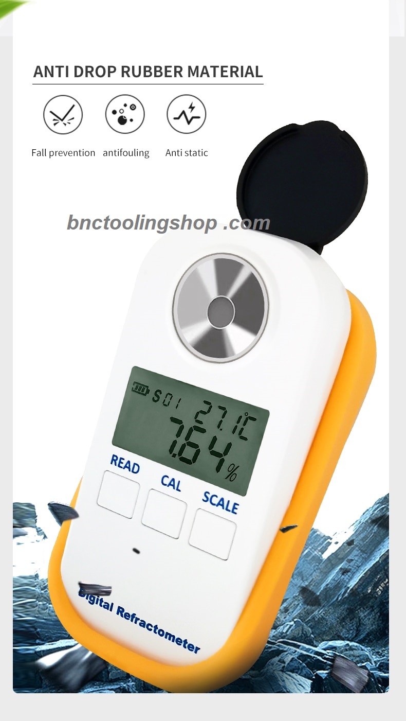 Electronic Car Refractometer Freezing point meter for automobile antifreeze Ethylene glycol Propylene glycol concentration meter.