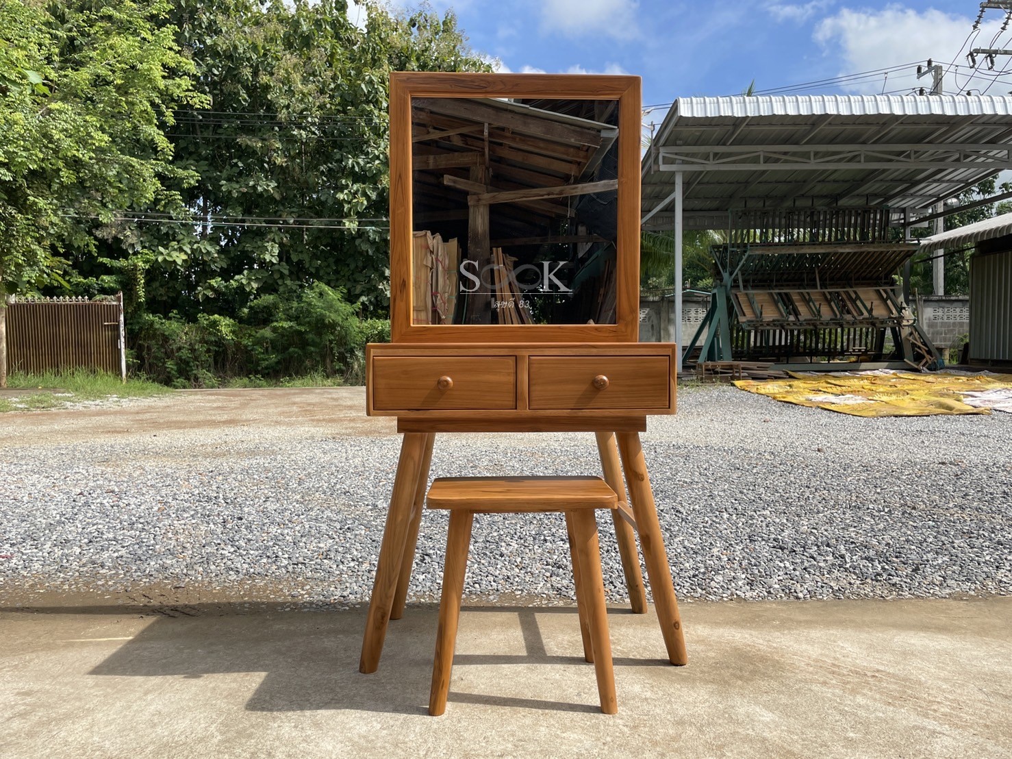 โต๊ะเครื่องแป้งมินิมอล 2 ลิ้นชัก