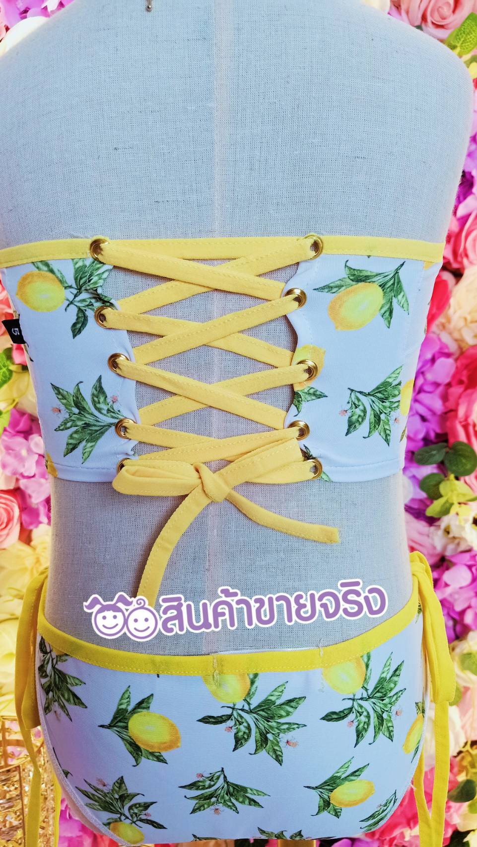 KN12/💜พร้อมส่ง💜ชุดเด็กผู้หญิง/บิกินี่ เลม่อน