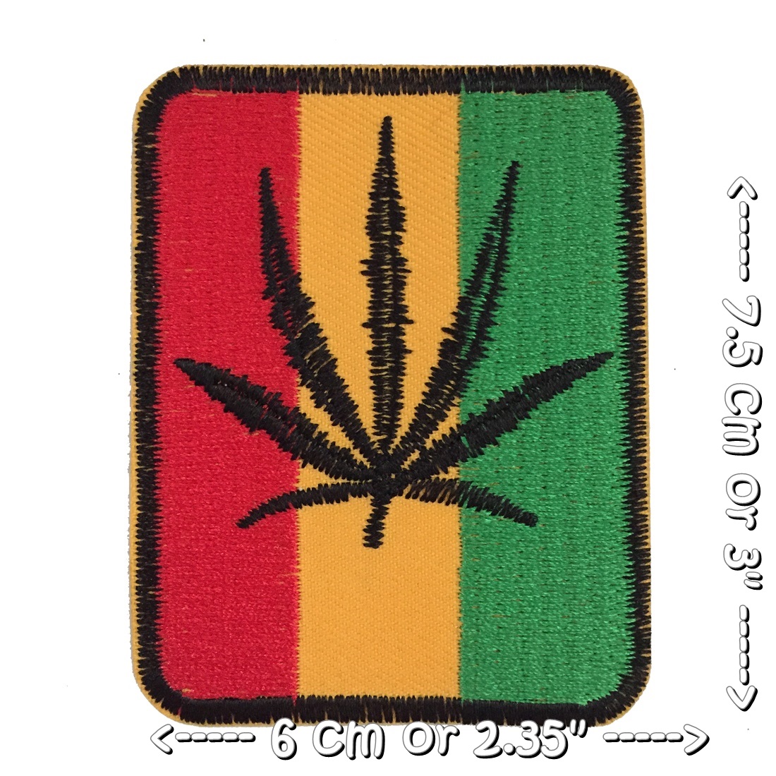 ใบกัญชา Reggae ตัวรีดติดเสื้อ อาร์มรีด อาร์มปัก ตกแต่งเสื้อผ้า หมวก กระเป๋า แจ๊คเก็ตยีนส์ Hipster Embroidered Iron on Patch