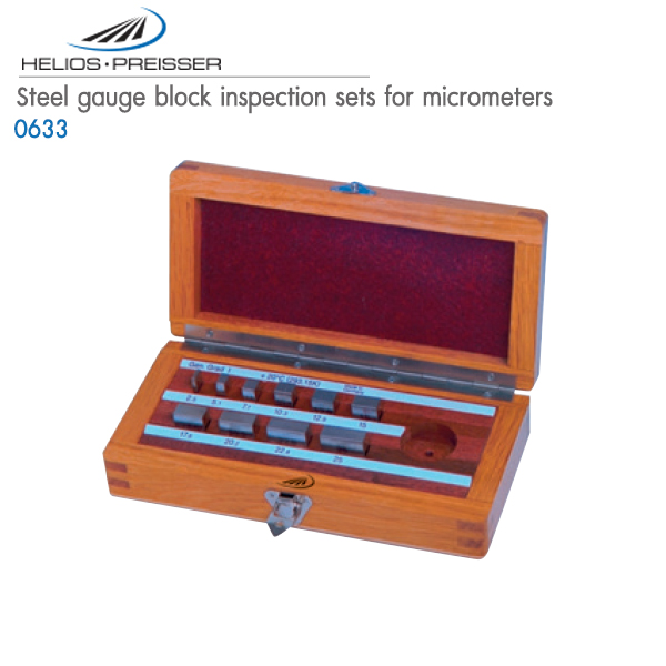 HELIOS-PREISSER,Steel gauge block inspection sets for micrometers,0633 810
