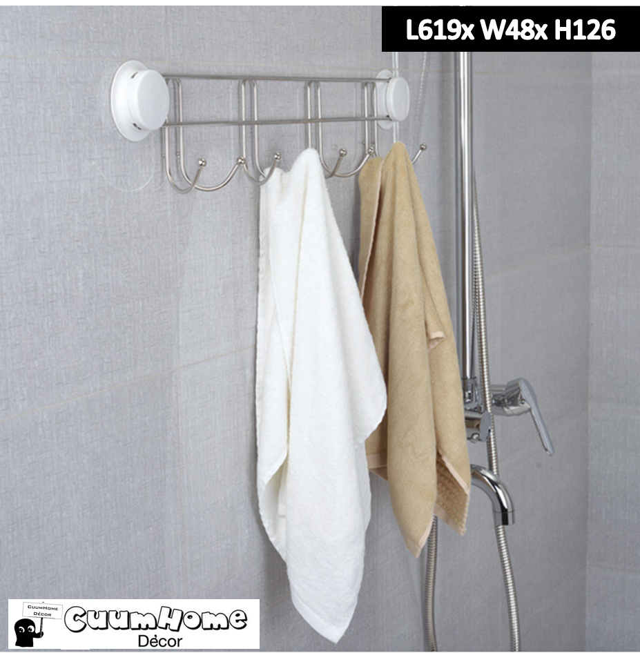 VR-16 ตะขอแขวนอุปกรณ์ 8 Hook ไม่ต้องเจาะผนัง