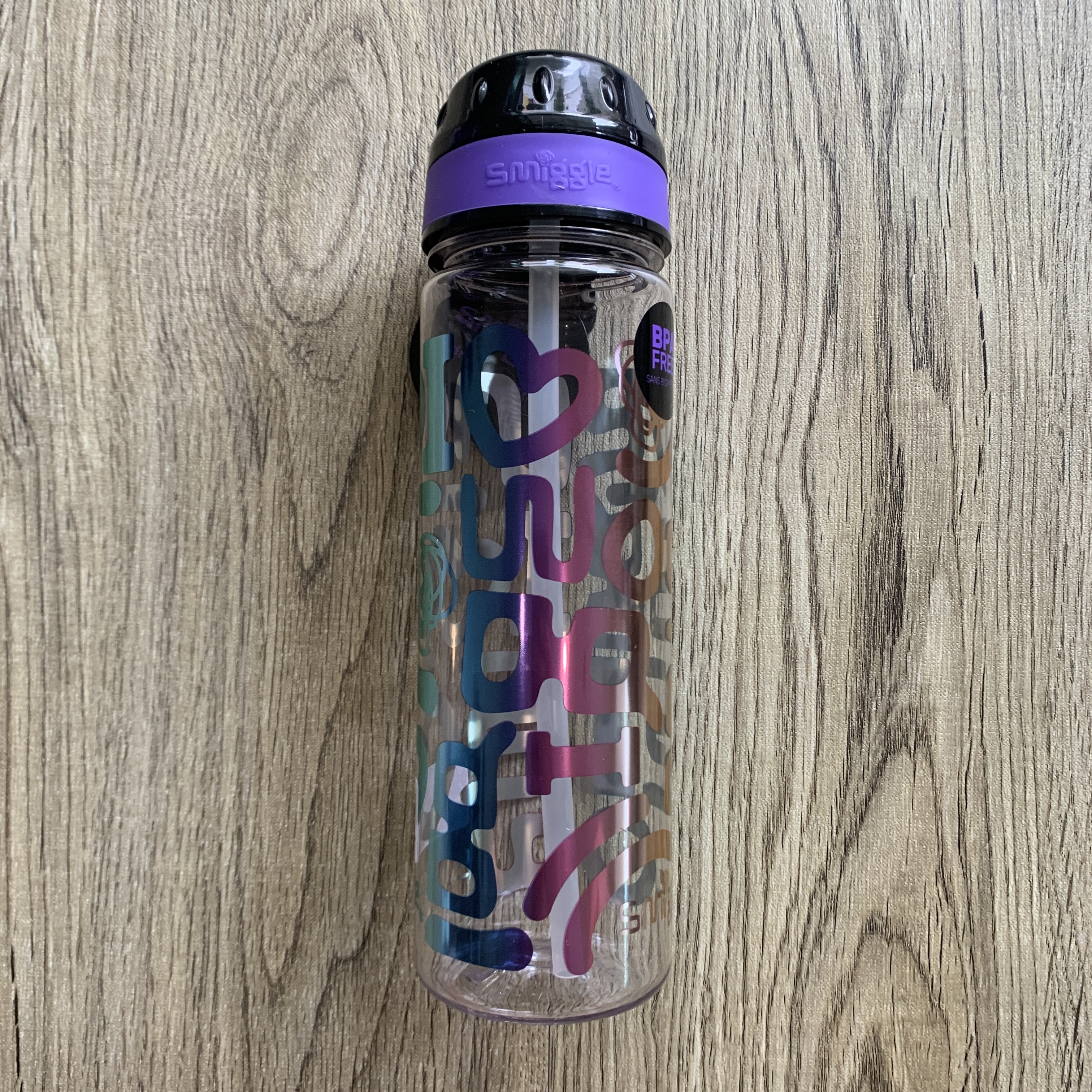 กระติกน้ำ หลอดดูด (smiggler 2) Smiggle water bottle- ดำ