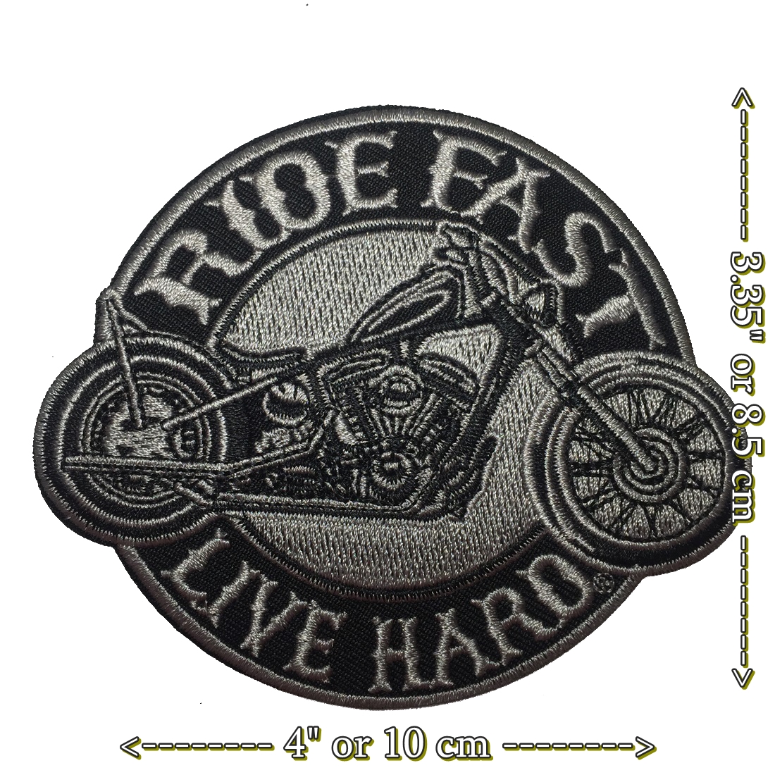 Ride Fast Live Hard ตัวรีดติดเสื้อ อาร์มรีด อาร์มปัก ตกแต่งเสื้อผ้า หมวก กระเป๋า แจ๊คเก็ตยีนส์ Racing Embroidered Iron on Patch