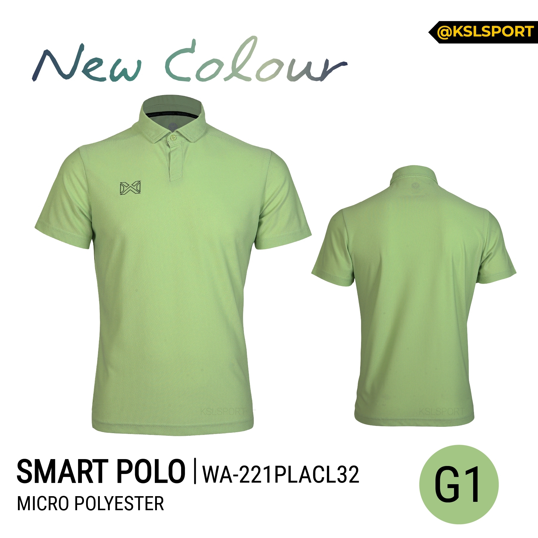 WARRIX รุ่น SMART POLO เสื้อโปโลวอริกซ์สีล้วน (WA-221PLACL32) สีชุดที่ 2