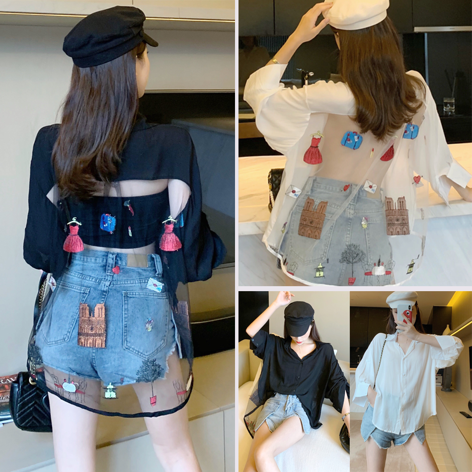 เสื้อแฟชั่นผู้ใหญ่แต่งตาข่ายด้านหลัง เปรี้ยวแซ่บ เซ็กซี่มากๆคะ งานทรงโอเวอร์ไซส์นะคะ