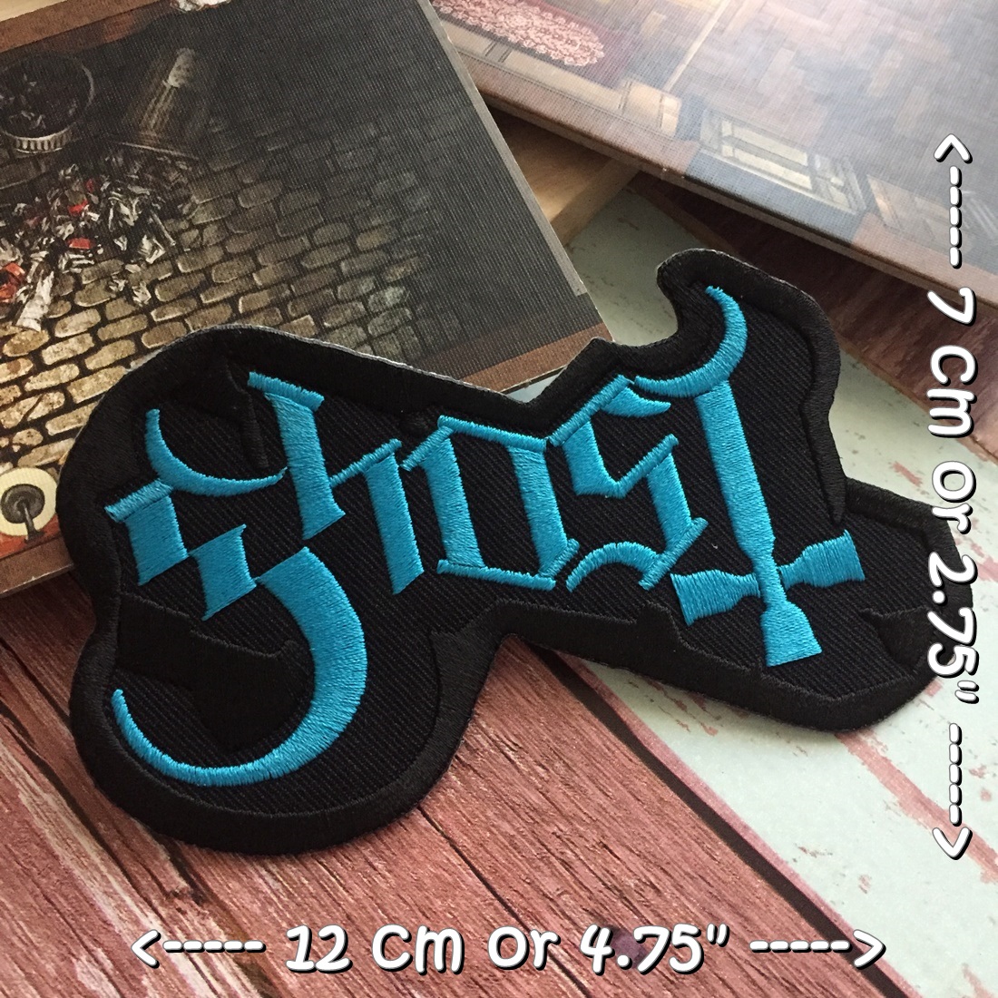 Ghost วงดนตรี ร็อค เฮฟวี่เมทัล พังค์ ตัวรีดแบบปัก อาร์มปัก ตัวรีดติดเสื้อ ตัวรีด ติดกระเป๋า ติดหมวก ติดแจ๊คเก็ต Rock Iron on Embroidered Patch