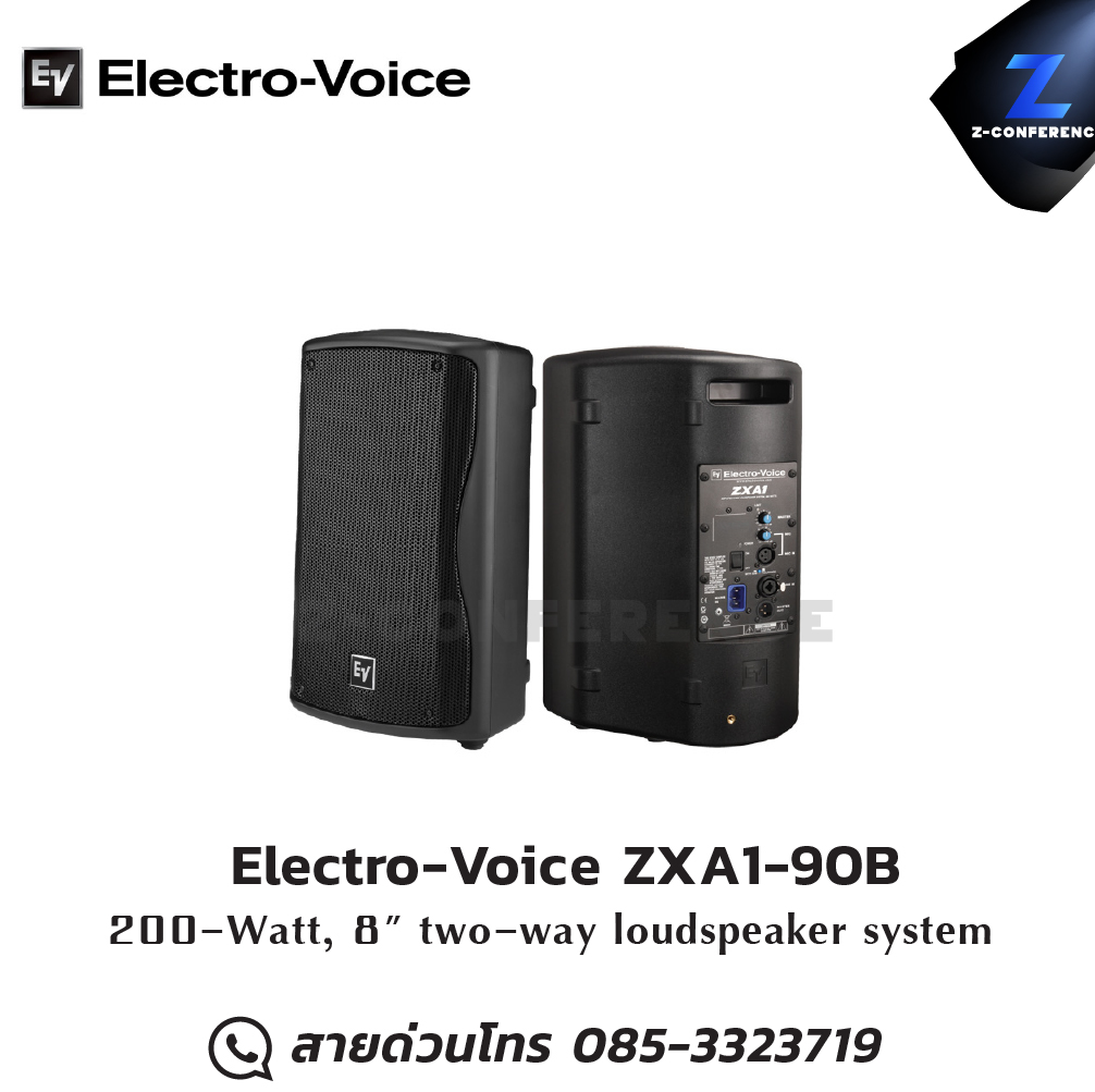 Electro-Voice ZXA1-90B 800W 8″ 2-WAY POWERED FULL-RANGE LOUDSPEAKER ลำโพง , ตู้ลำโพง , speaker