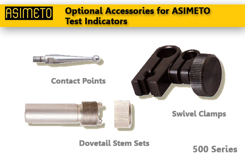 ASIMETO,P118,Optional Accessories for ASIMETO Test Indicators,500-11-1