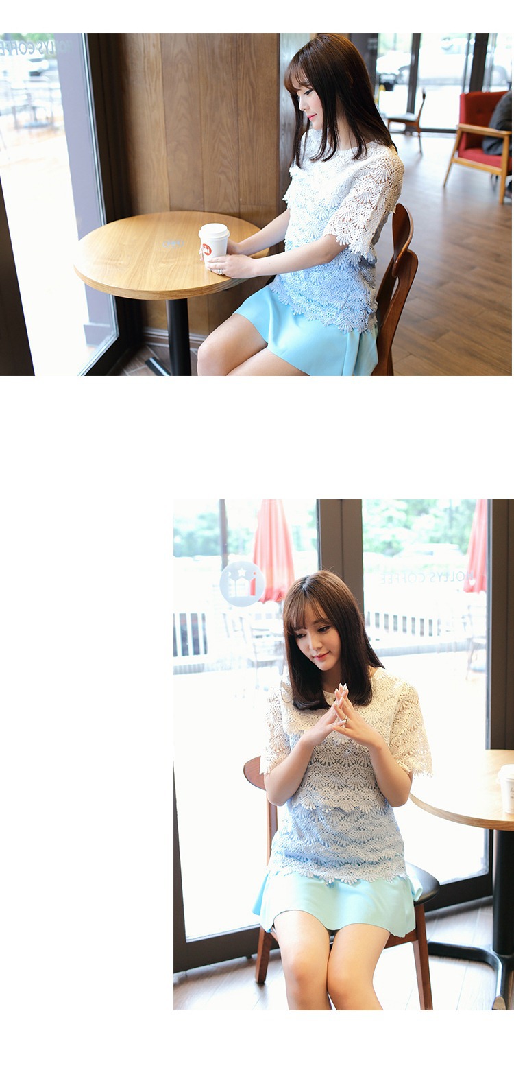 เสื้อผ้าถักโ่ครเชต์ไล่สี มี 2 สีค่ะ ส่งฟรี ems