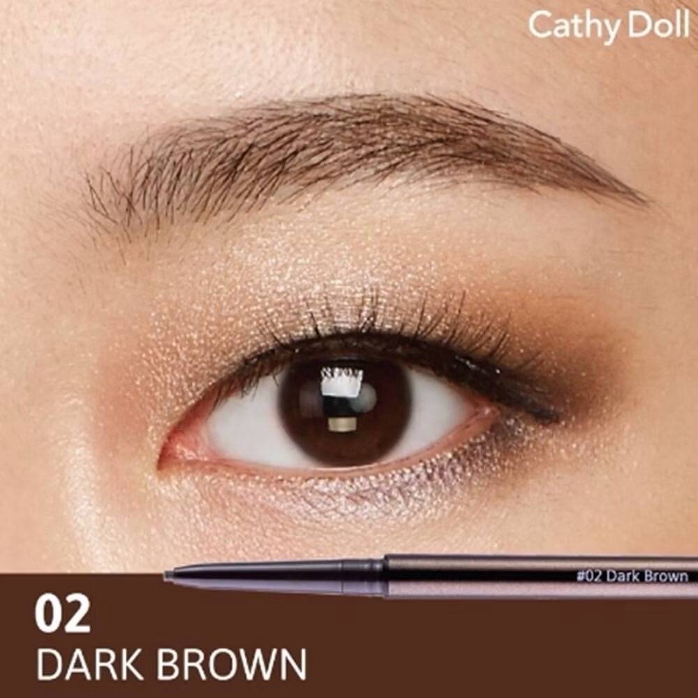 Cathy Doll Skinny SOFT brow pencil สกินนี่ซอฟท์บราวเพ็นซิล 0.06 g🤎 สี 02 DARK BROWN