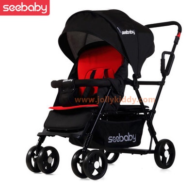 รถเข็นเด็ก พี่น้อง Seebaby T12 ที่นั่งสองตอน CS10171