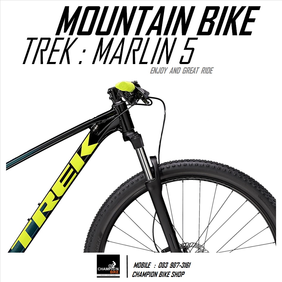 จักรยานเสือภูเขา TREK : MARLIN 5 DISC MOUNTAIN BIKE - 2021 สีดำ-เขียวเข้ม