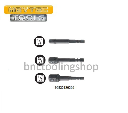 ข้อต่อลูกบ๊อกเป็นชุด,Adepter-Set 3pcs,HEYTEC,90833120305