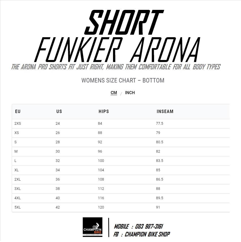 กางเกงปั่นจักรยานผู้หญิง FUNKIER : S2799-B13 ARONA WOMEN CYCLING SHORT