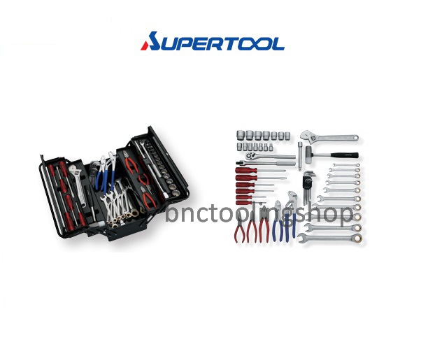 เครื่องมือชุดพร้อมหีบเครื่องมือ (50 ชิ้น/ชุด),Tool Set (Standard Set) For Professional use,Supertool,S7000SD