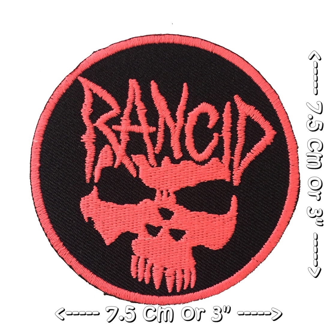 Rancid วงดนตรี ร็อค เฮฟวี่เมทัล พังค์ ตัวรีดแบบปัก อาร์มปัก ตัวรีดติดเสื้อ ตัวรีด ติดกระเป๋า ติดหมวก ติดแจ๊คเก็ต Rock Iron on Embroidered Patch