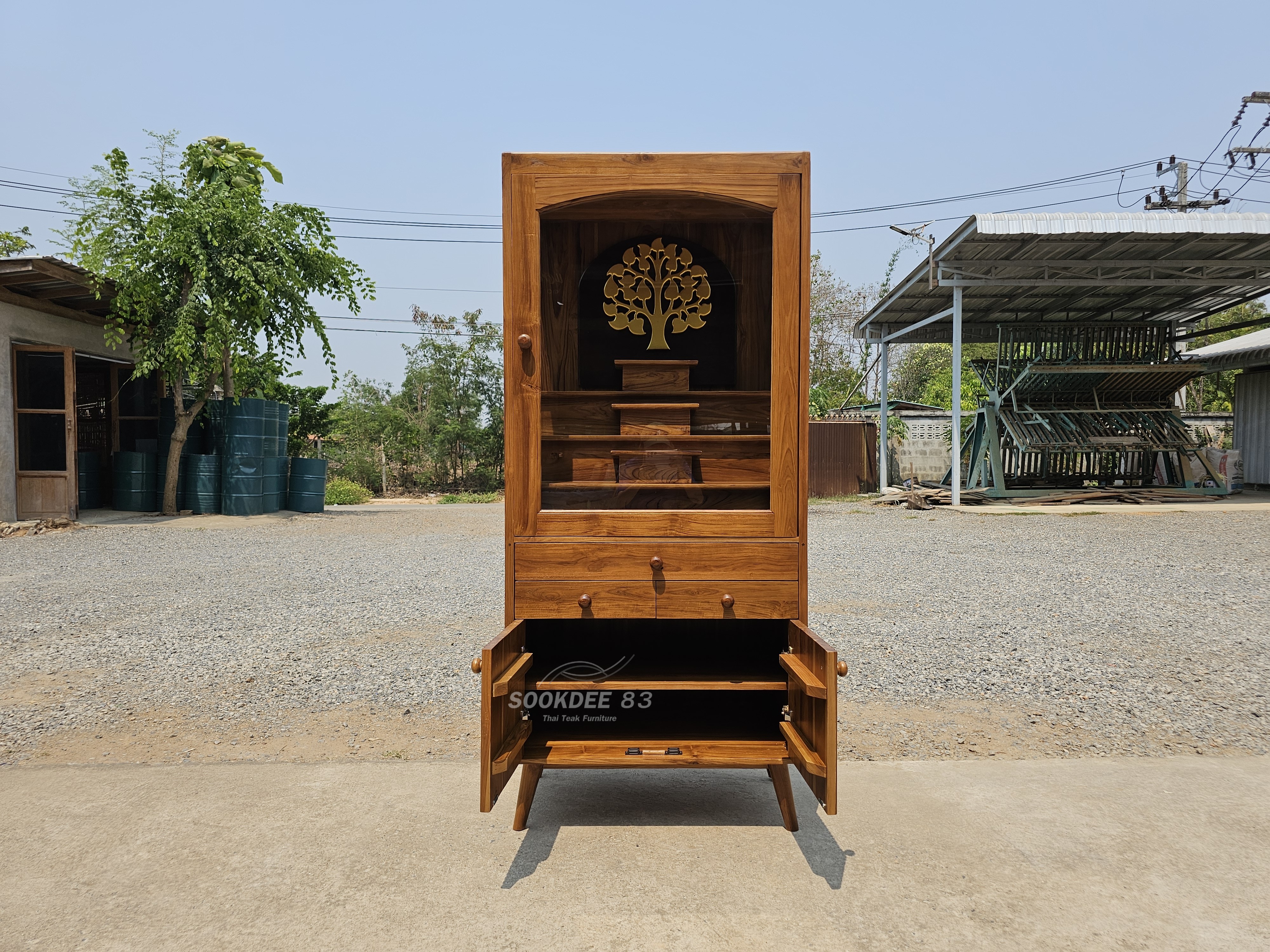 ตู้บูชามินิมอล บานกระจก