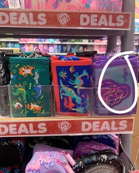 กระเป๋าตัง smiggle wallet with lanyard - Smiggler 2 -ม่วง