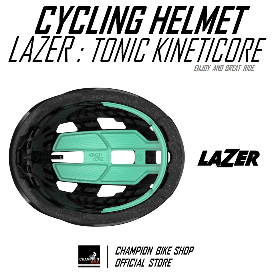 หมวกจักรยาน LAZER : TONIC KINETICORE BIKE HELMET สีไทเทเนียม