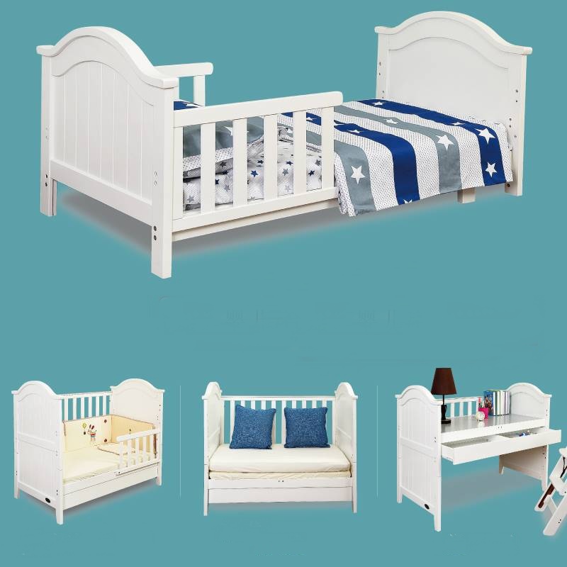 เตียงไม้สีขาว พรีเมี่ยมเกรด ปรับเป็นโต๊ะได้ มีลิ้นขักเก็บของ TP21048 (WD6)