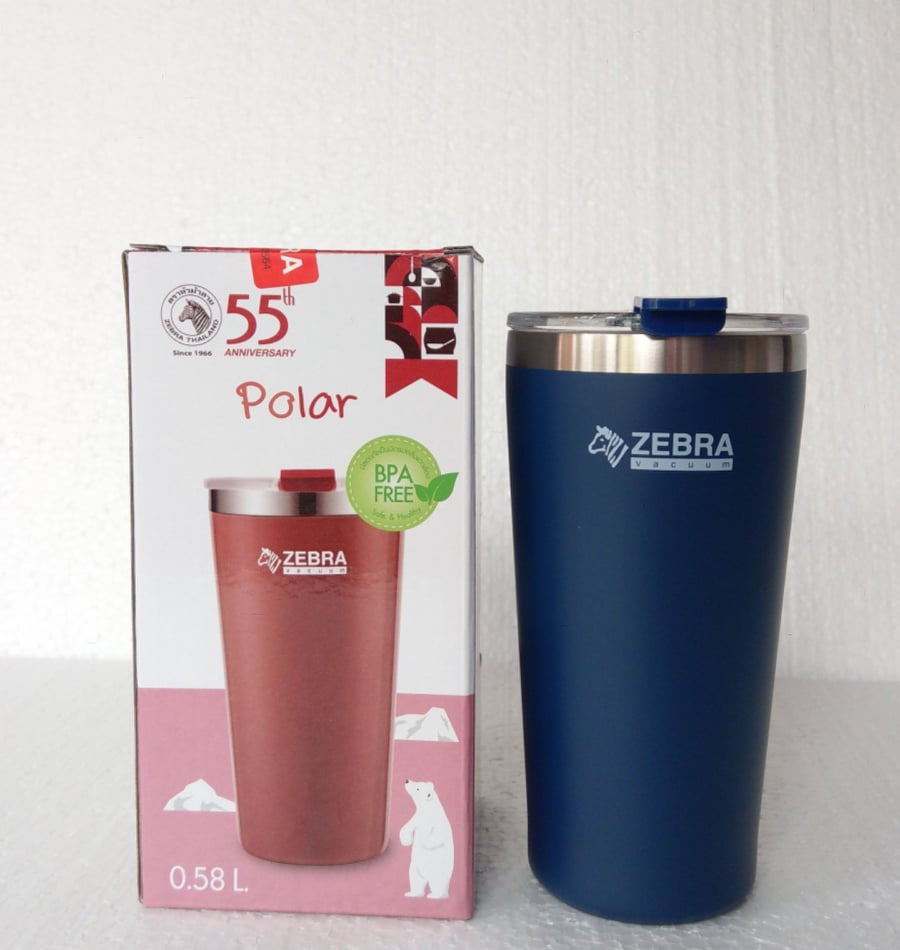 Zebra แก้วน้ำสูญญากาศ Polar ตราหัวม้าลาย