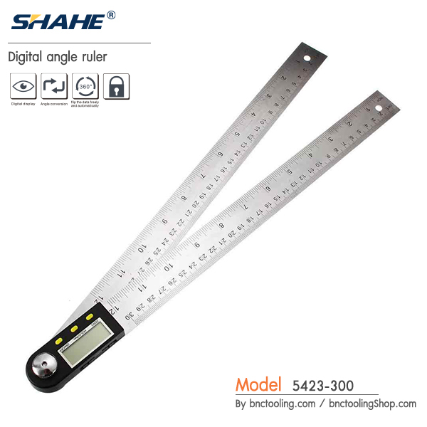 SHAHE,Digital angle ruler(300mm),5423-300