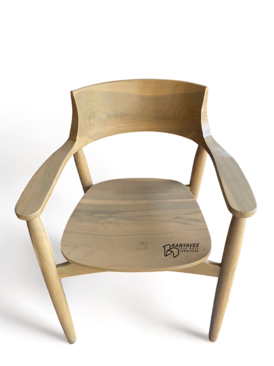 เก้าอี้อาร์มแชร์ไม้สัก สไตล์สแกนดิเนเวีย