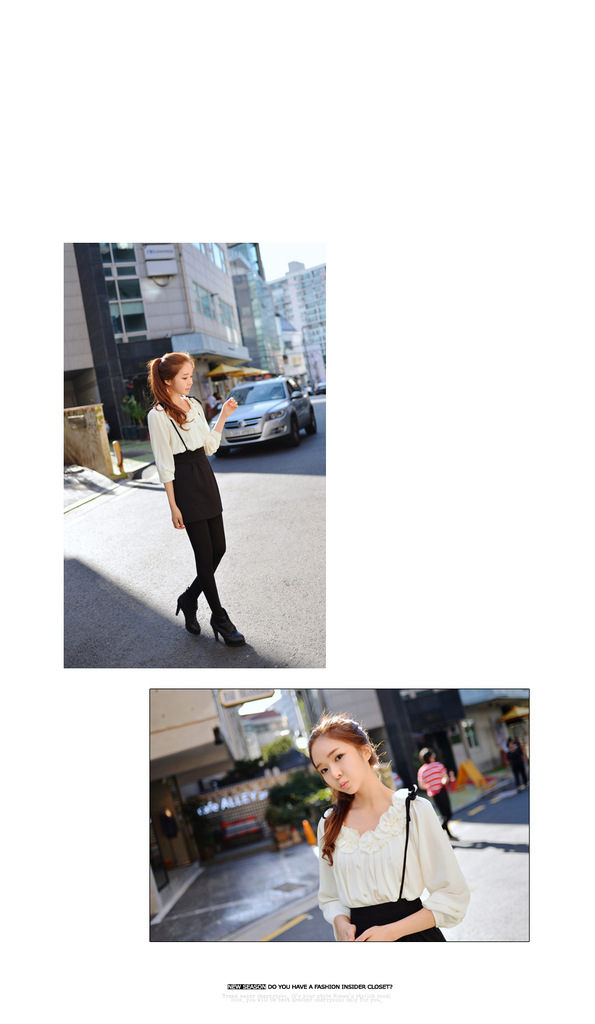 กระโปรงเอี๊ยม ผ้าคอตตอนเนื้อดีสีดำ ส่งฟรี ems