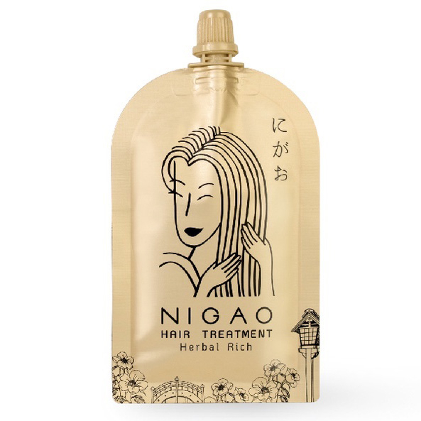 Nigao Hair Treatment Herbal Rich 30 ml. นิกาโอะ ทรีทเม้นท์ เฮอร์บัล ริช 30 มล. ทรีทเม้นท์สูตรลับระดับตํานาน เหมาะสําหรับผมแห้งเสียมาก