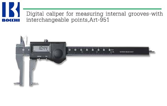 BOCCHI,Digital caliper for measuring internal grooves-with interchangeable points,Art-951