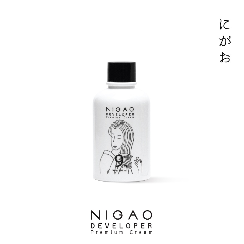 Nigao Developer Premium Cream 9% 150 ml. นิกาโอะ ดีเวลลอปเปอร์ พรีเมี่ยม ครีม ไฮโดรเจน 9 % 150 มล. ทำให้สีผมสว่างขึ้น 2 – 3 ระดับ
