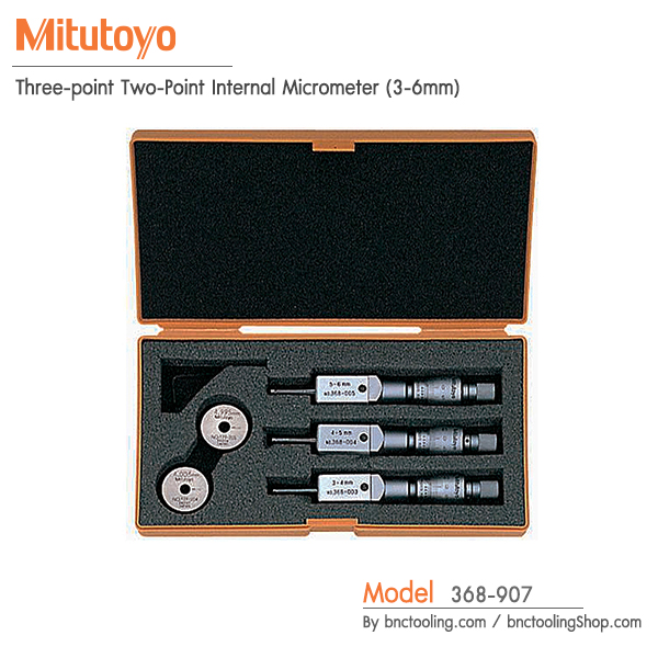 Mitutoyo,Three-point Two-Point Internal Micrometer (3-6mm),368-907